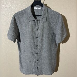 Blue & Cream Gray Casual Button Down Shirt